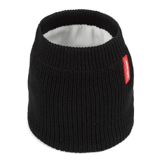 Snood enfant Hello Hossy Cocoon Blacky noir tricoté avec doublure douce blanche