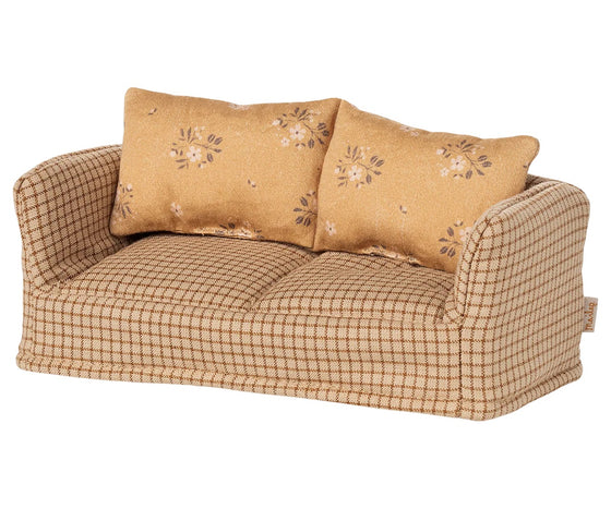 sofa Maileg souris moutarde à fleurs