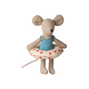 souris maileg plage petite soeur bouee pois rouges jouet enfant