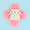 Jouet sensoriel bébé Spinner Bunny Tiger Tribe – ventouse d’éveil lapin rose