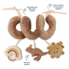 Spirale d’activités bébé Jollein Kangaroots avec peluches suspendues et arc-en-ciel