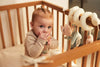 Spirale d’activités bébé Jollein Lovely Birds – jouet sensoriel en tissu pour poussette avec oiseau, fleur et miroir