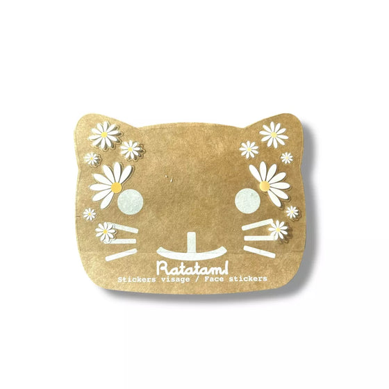 Stickers visage marguerites blanches pour enfants – Maquillage festif Ratatam chez Ma Biche