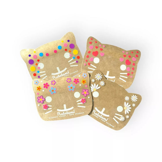 Stickers visage fleurs multicolores pour enfants – Maquillage festif Ratatam chez Ma Biche