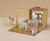 Studio de danse Maileg avec petite sœur et petit frère souris, miroir et barre de danse