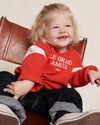 Sweat pour enfant "Le Grand Amour" rouge Emoi Emoi.