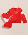 Sweat pour enfant "Le Grand Amour" rouge Emoi Emoi.