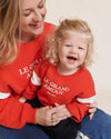 Sweat pour enfant "Le Grand Amour" rouge Emoi Emoi.