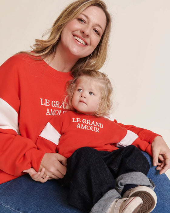 Sweat enfant "Le Grand Amour" - Rouge - Emoi Emoi