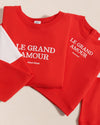 Sweat pour enfant "Le Grand Amour" rouge Emoi Emoi.