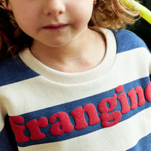  Sweat Edith Frangine marinière bleu Frangin Frangine. Mode fille. Look matchy matchy enfant.