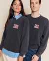 Sweat Papa Cool homme en coton bio garment dye gris délavé - Émoi Émoi.