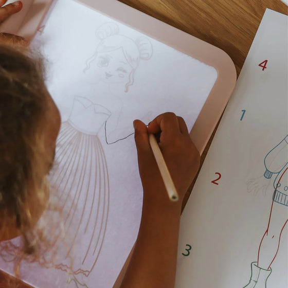 Tablette lumineuse de dessin KidyDrawi rose Kidywolf