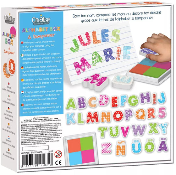 Alphabet Box à tamponner Créa Lign – tampons lettres colorées pour enfants dès 4 ans