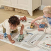Tapis de jeu enfant avec circuit route train ville et véhicules