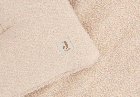 Tapis de parc Jollein 100x100 cm bouclé Naturel – tapis bébé moelleux et doux pour parc ou coin jeu