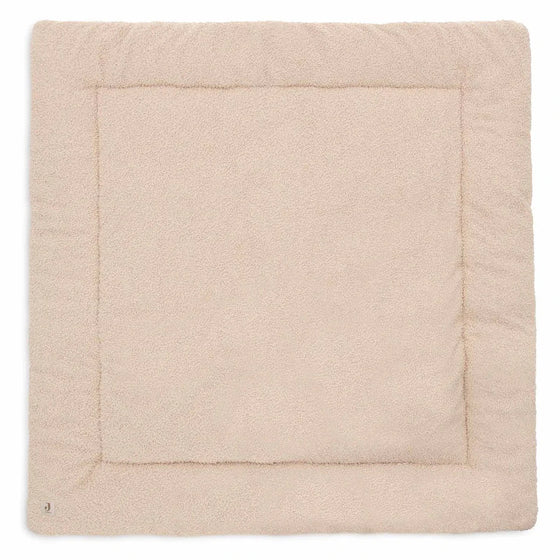 Tapis de parc Jollein 100x100 cm bouclé Naturel – tapis bébé moelleux et doux pour parc ou coin jeu