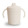 Tasse d’apprentissage avec anses et bec verseur en plastique PP ivoire Mushie – Concept store famille