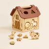 Tiny Barn Mrs Ertha puzzle éducatif ferme avec animaux et formes à encastrer