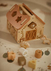 Tiny Barn Mrs Ertha puzzle éducatif ferme avec animaux et formes à encastrer