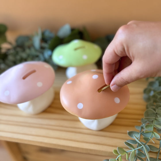 Tirelire champignon rose décorative pour enfants Egmont Toys