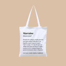  Tote bag définition Marraine - idée cadeau marraine drôle et tendre