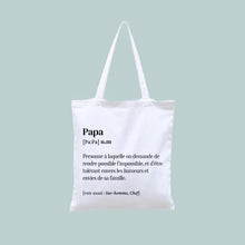 Tote bag définition Papa - idée cadeau fête des pères originale et drôle