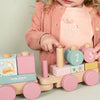 train à blocs en bois fairy garden little dutch jouet d'éveil bois fsc bébé empilable