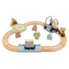 Circuit de train en bois Jollies Jollein sur fond blanc
