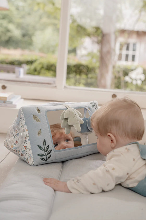 Triangle d’activités bébé en tissu doux – forêt enchantée Little Dutch