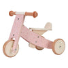 Tricycle en bois à fleurs rose, Little Dutch.