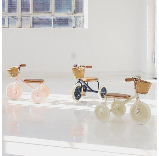 Tricycle en métal et bois - Crème - Banwood