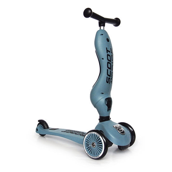 Trottinette 2 en 1 Highwaykick1 Bleu acier, Scoot and ride.