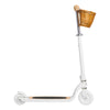 Trottinette enfant 2 roues blanche Banwood avec panier en osier – design rétro et robuste