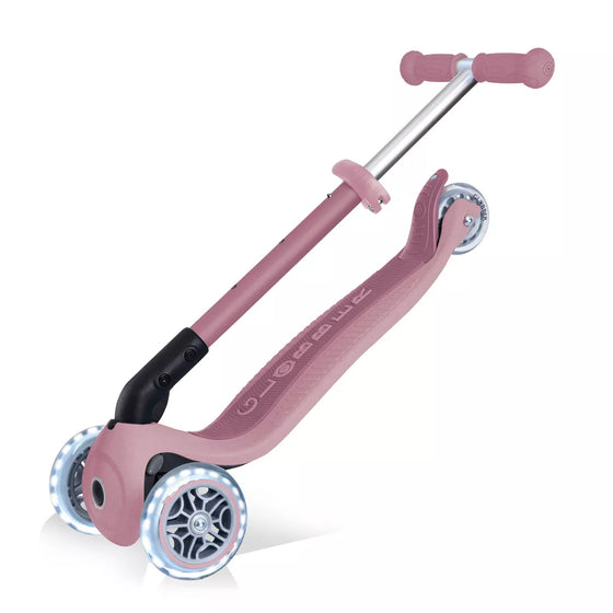 Trottinette 3 roues lumineuses rose framboise Globber
