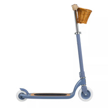  Trottinette 2 roues Banwood bleu - trottinette enfant design avec panier en osier