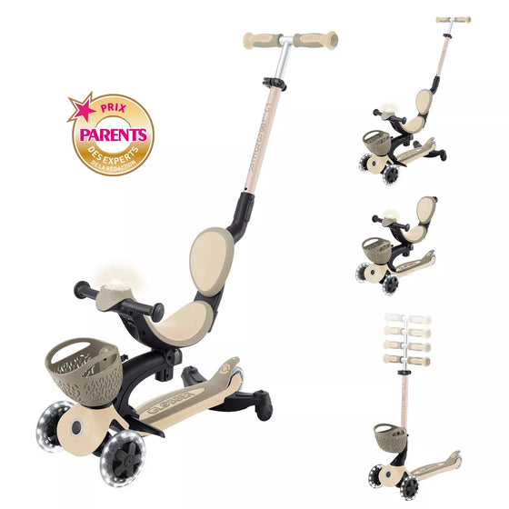 Trottinette évolutive Go Up - Baby lights 360° - Taupe - Globber