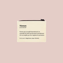  Trousse en coton avec impression humoristique "Définition Maman" – Family Impact Stories