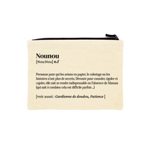  Trousse avec définition humoristique de Nounou - idée cadeau nounou