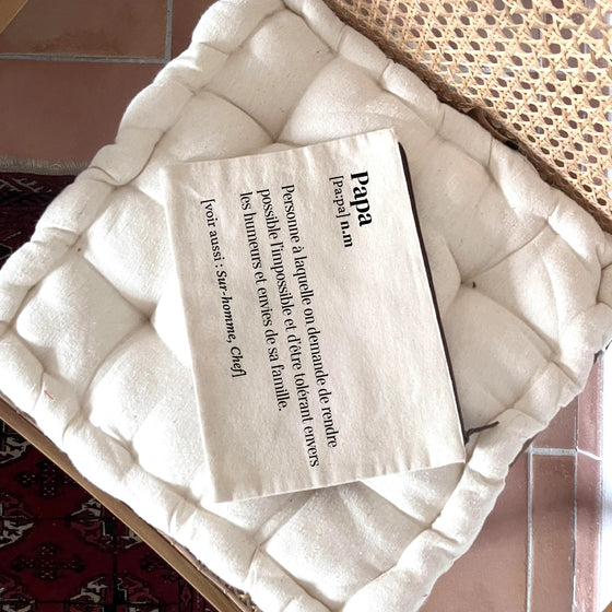 Trousse coton avec impression "Définition Papa" humoristique – Family Impact Stories