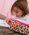 Trousse Hello Hossy Léopard 7 avec imprimé animalier et deux compartiments