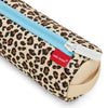 Trousse scolaire Hello Hossy motif léopard avec zip bleu