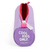 Trousse Hello Hossy mini mauve avec fermeture rose et extrémités jaunes
