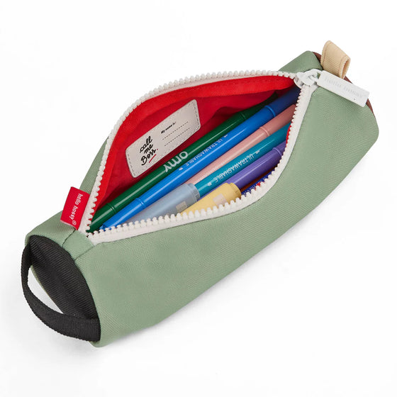 Trousse Hello Hossy vert pistache avec fermeture zippée crème