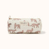 Trousse matelassée Opal Bengale Latte Apaches Collections écrue imprimé félins roses