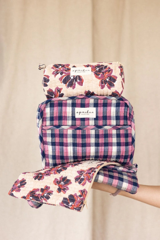 Trousse Opal Violeta Macadamia Apaches Collections – trousse en coton matelassé pour enfants et adultes