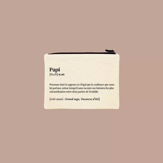 Trousse écrue avec message drôle et affectueux pour papi – Family Impact Stories