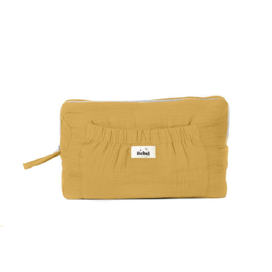 Trousse de toilette comme un bonbon, couleur caramel, marque Bebel.