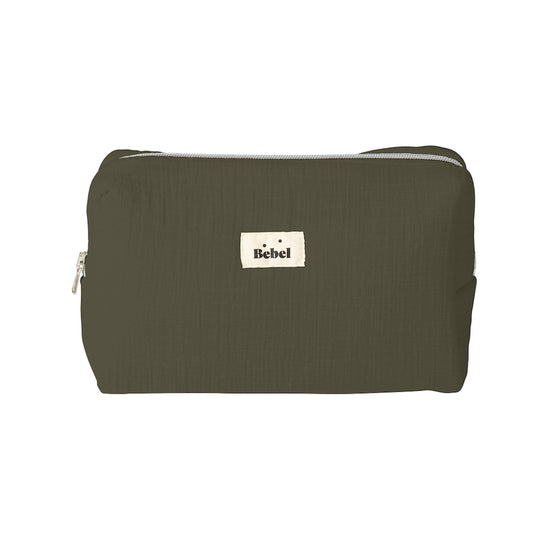 Trousse de toilette effet lin kaki - Bebel