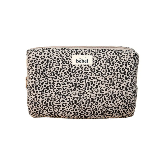 trousse de toilette léopard effet lin Léo Beige Bebel